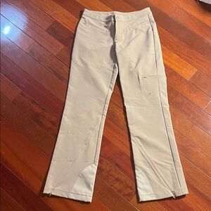 Athleta Tan Straight-Leg Pants